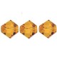 Preciosa MC Bicone 4mm beads Topaz 10070